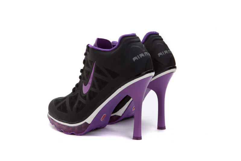 Amorti Nike Air femmes talons bottines pourpre noir (2)